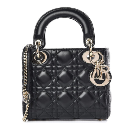 Christian Dior Lambskin Cannage Mini Lady Dior Black 1 of 7