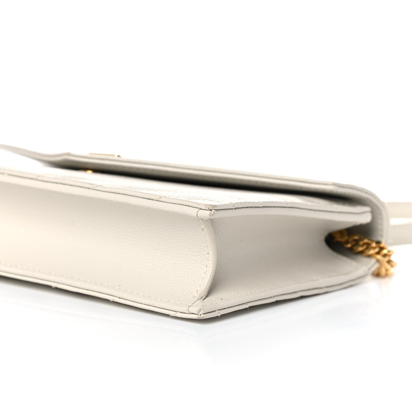 Grain De Poudre Matelasse Chevron Monogram Envelope Chain Crema Soft