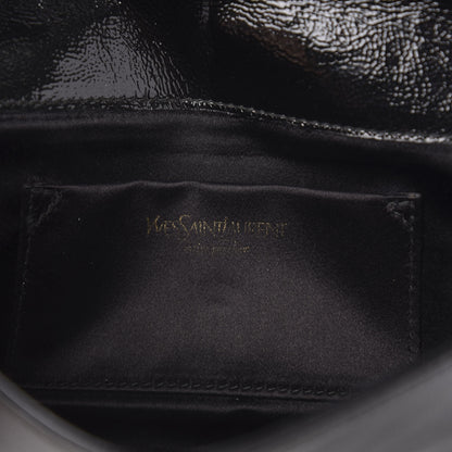Saint Laurent Textured Patent Monogram Small Belle De Jour Clutch Black 5 of 6