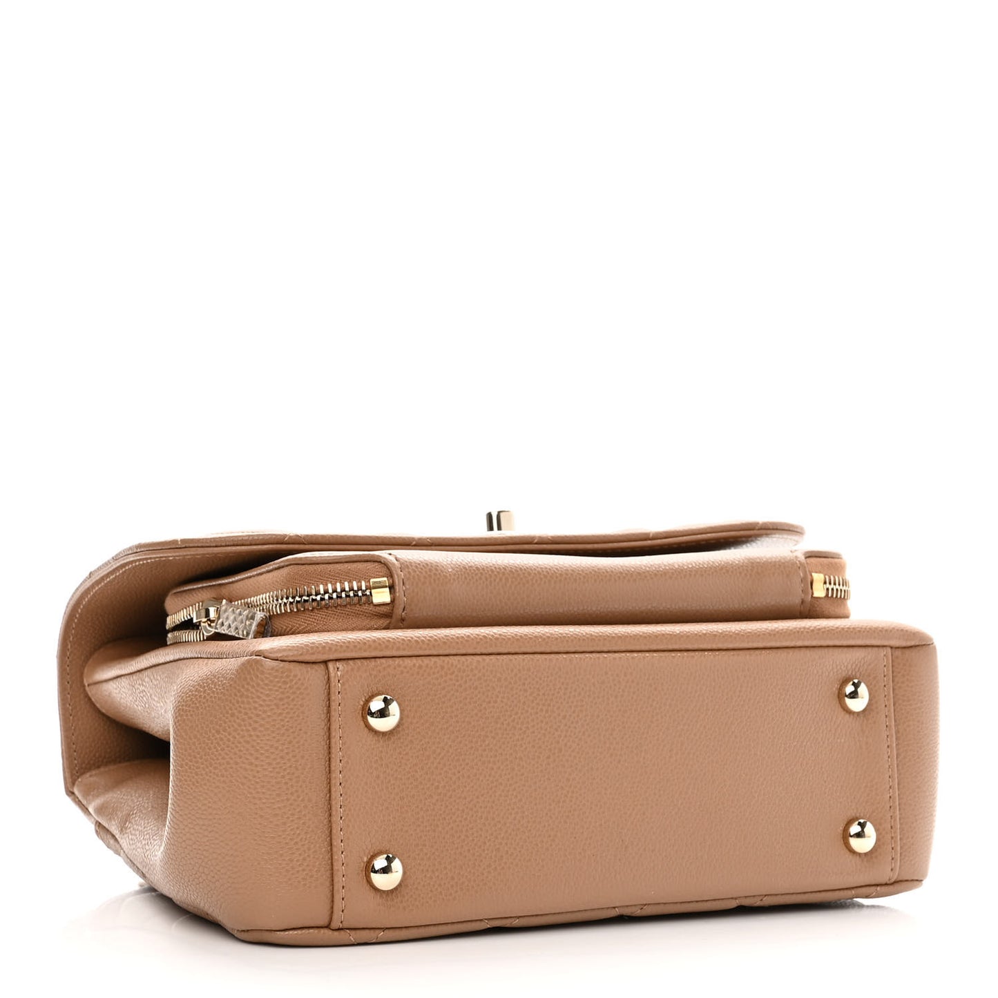 Caviar Quilted Medium Business Affinity Flap Beige