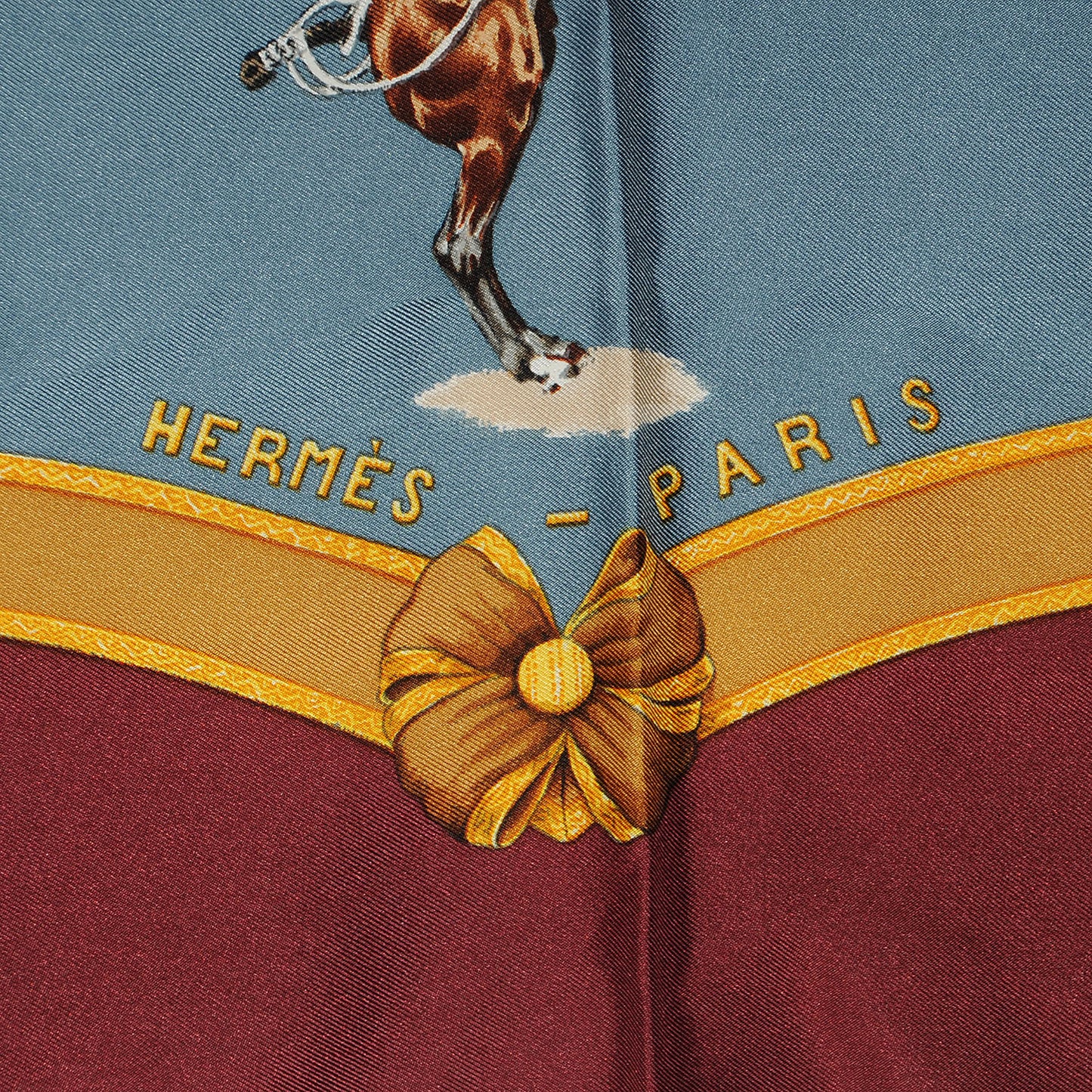 Silk Les General L'Hotte Scarf 90 Burgundy