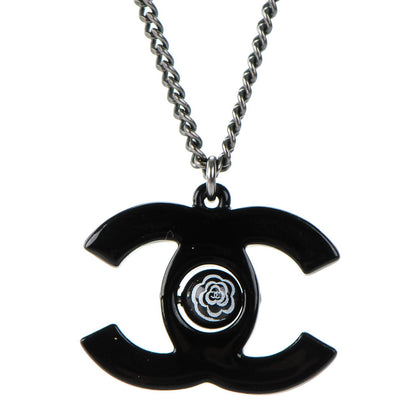 Chanel Enamel Camellia CC Necklace Black 3 of 6
