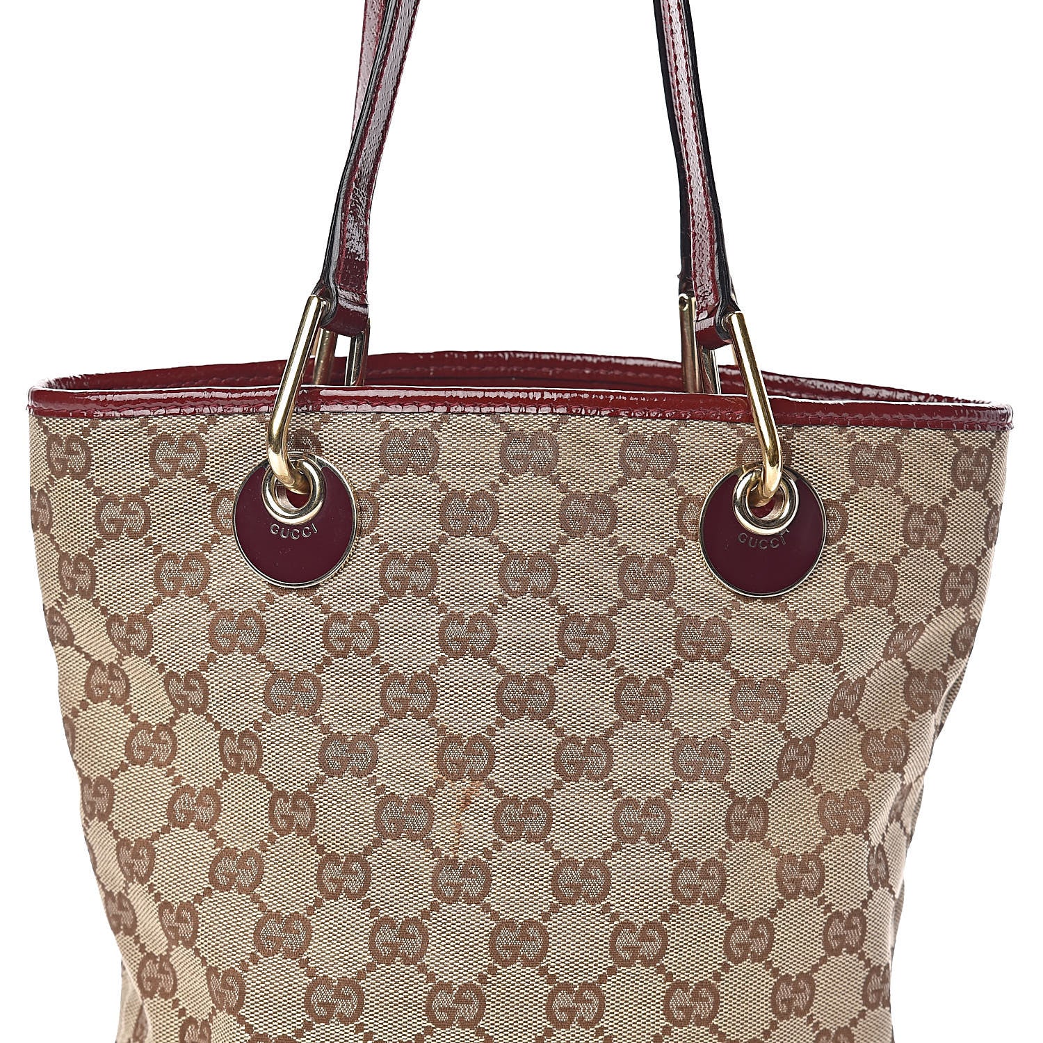 Gucci Monogram Small Eclipse Tote Red 10 of 10