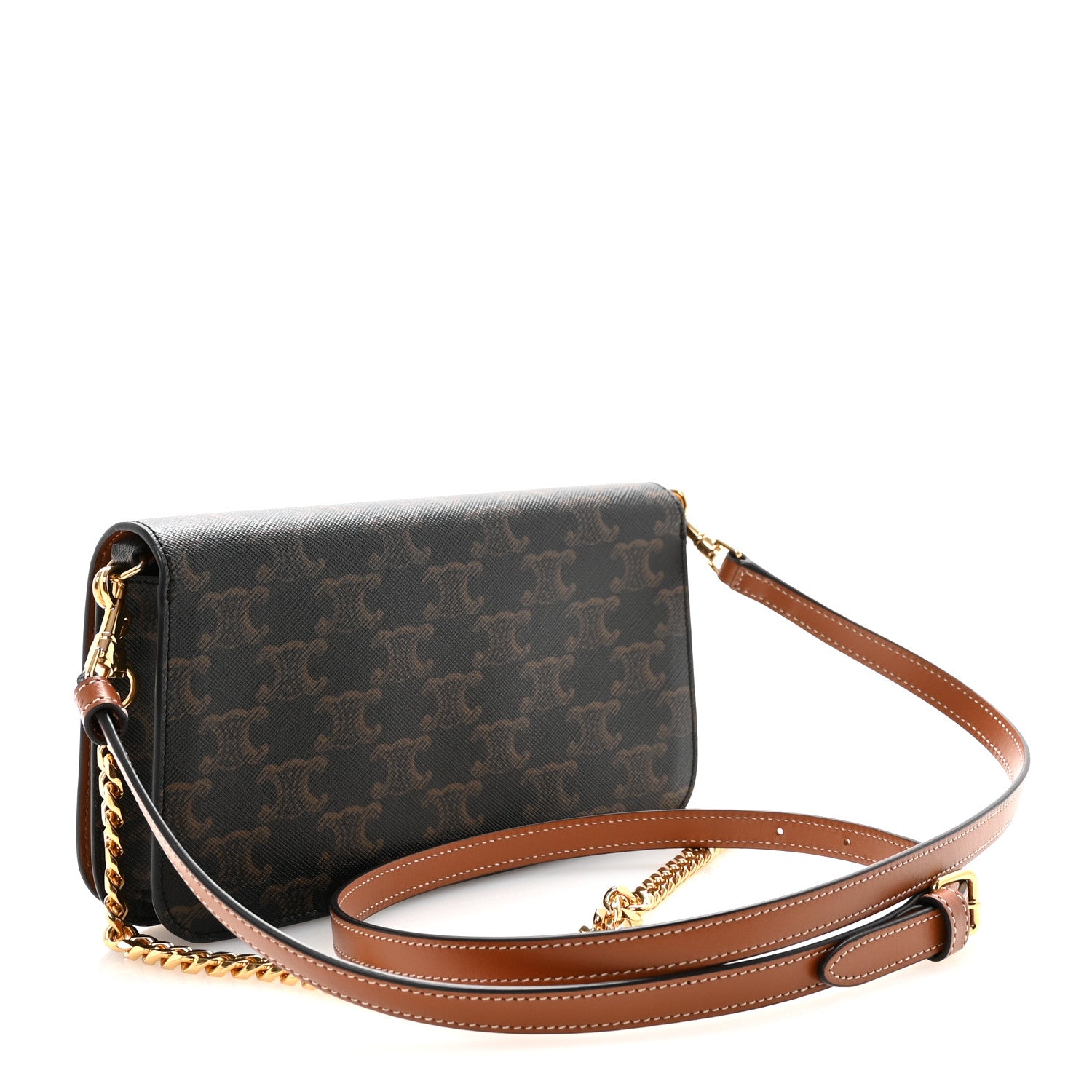 Celine Triomphe Canvas Multipochette Tan 2 of 10