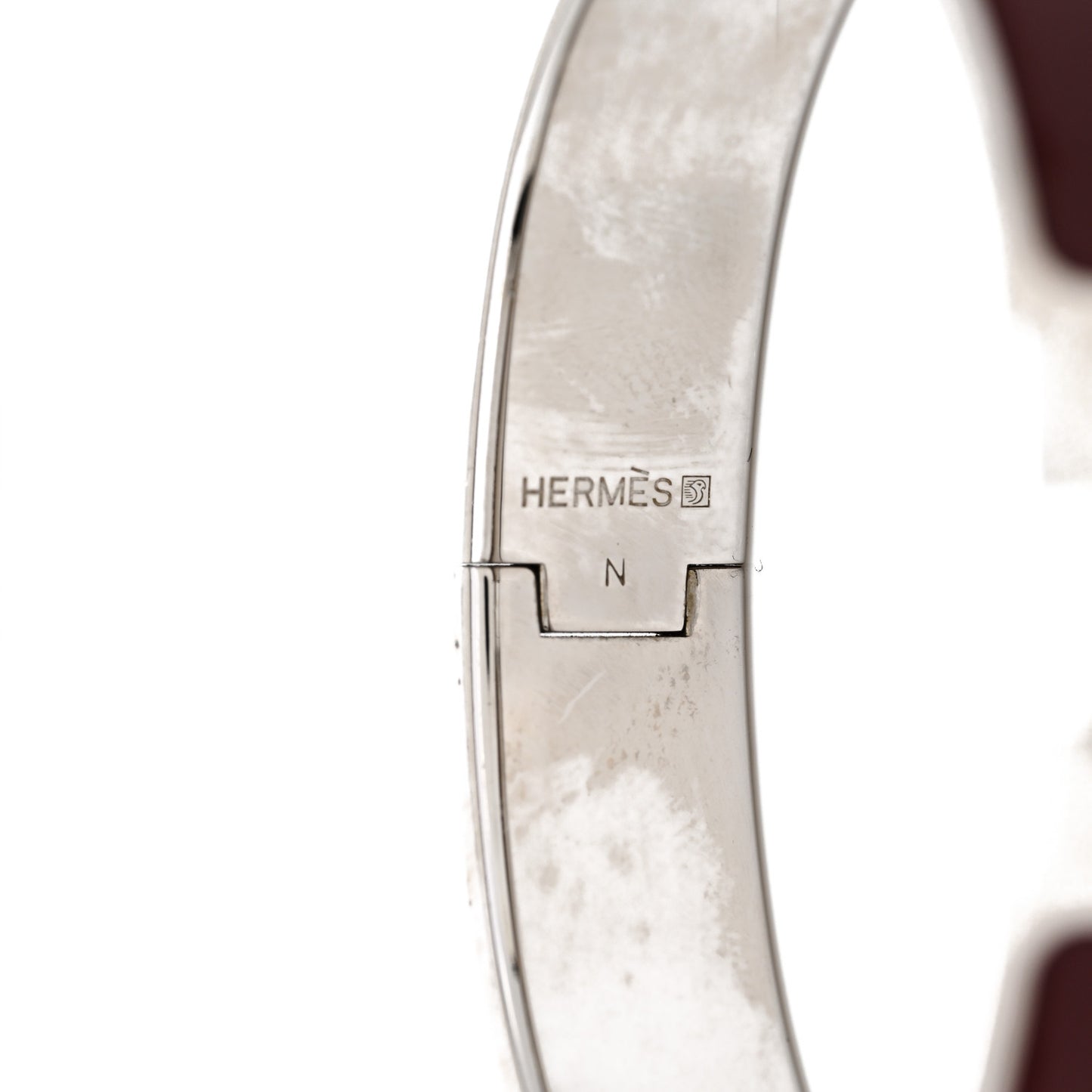 Enamel Narrow Clic Clac H Bracelet PM Burgundy