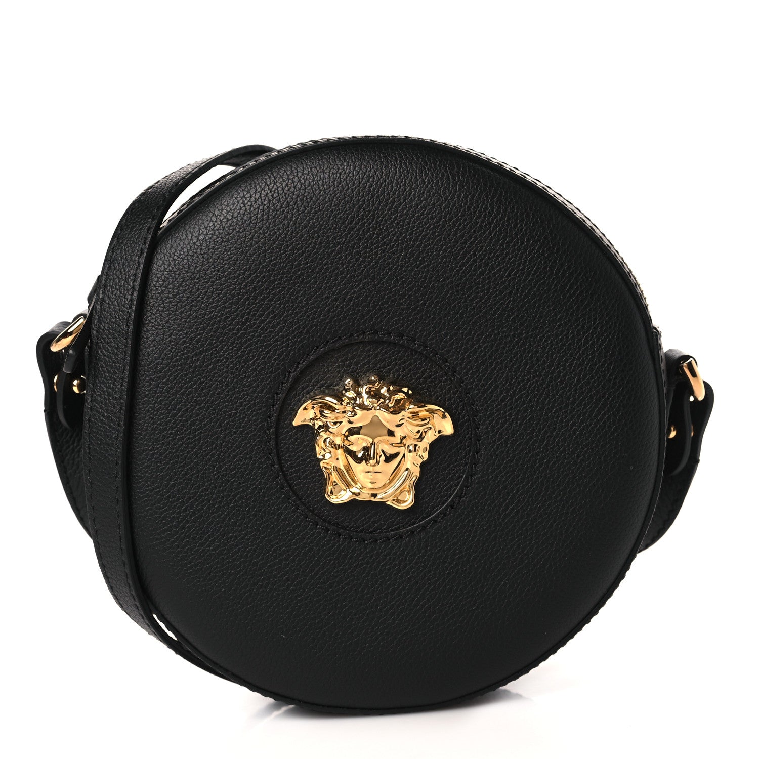Versace Calfskin La Medusa Round Camera Bag Black 1 of 9