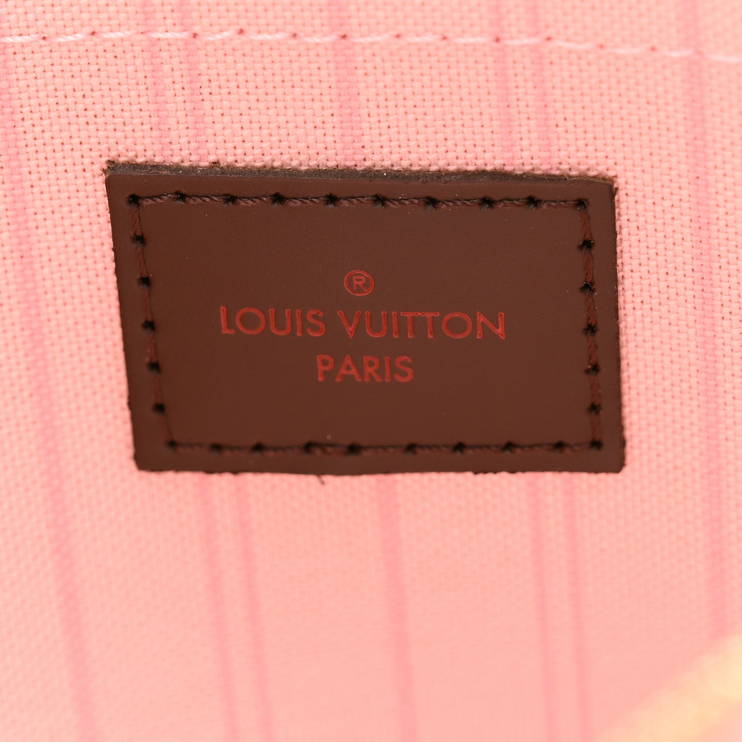Damier Ebene Neverfull MM GM Pochette Rose Ballerine