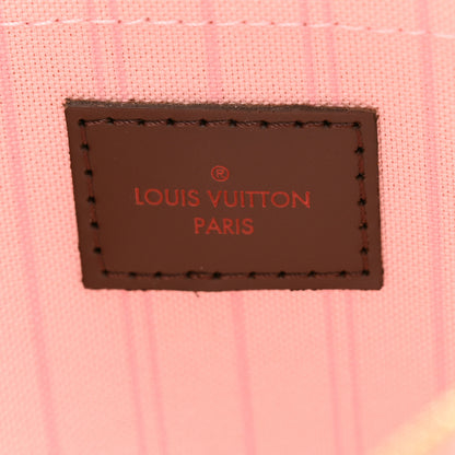 Louis Vuitton Damier Ebene Neverfull MM GM Pochette Rose Ballerine 6 of 7