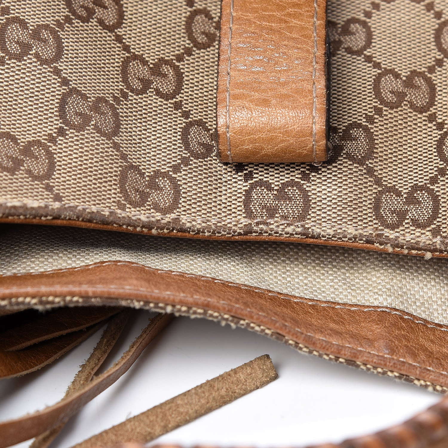 Gucci Monogram Medium New Jackie Shoulder Bag Brown 9 of 17