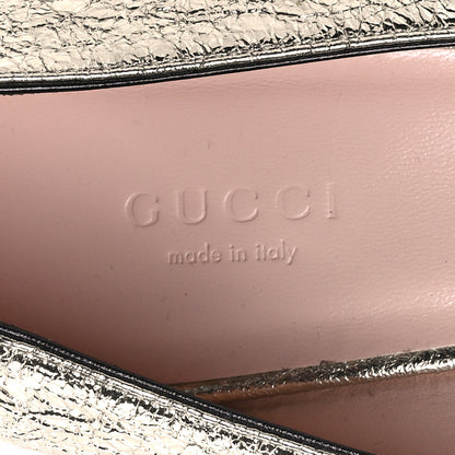 Gucci Galassia GG Marmont Fringe 50mm Loafer Pumps 41 Platino 7 of 9