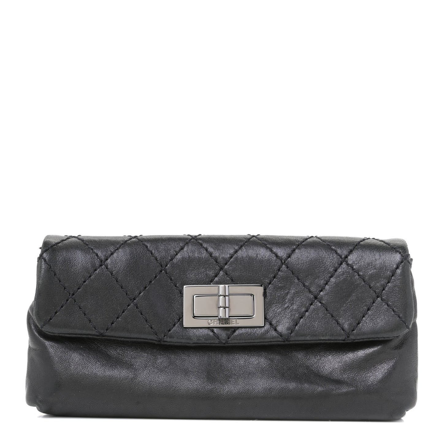 Lambskin Quilted 2.55 Reissue Pouch Black