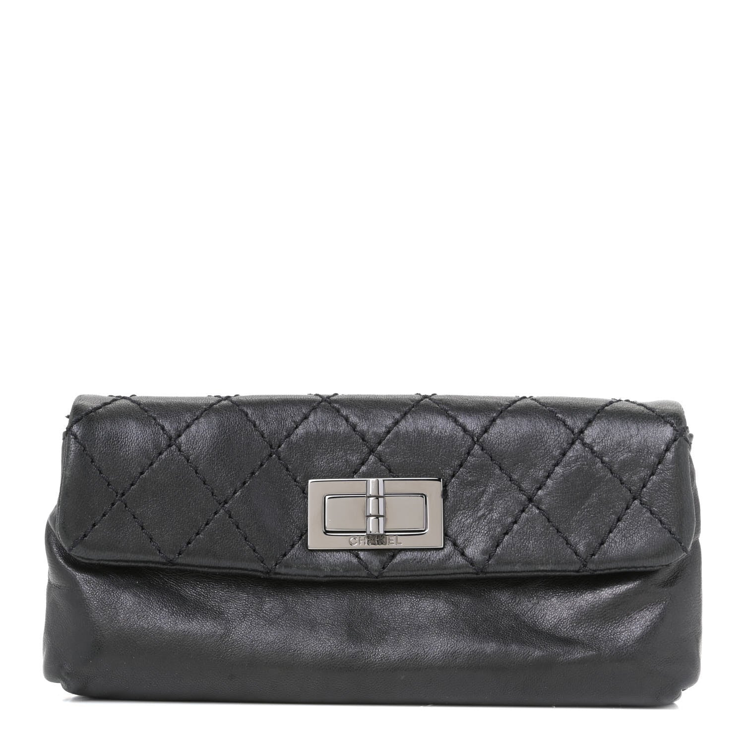 Chanel Lambskin Quilted 2.55 Reissue Pouch Black 1 of 4