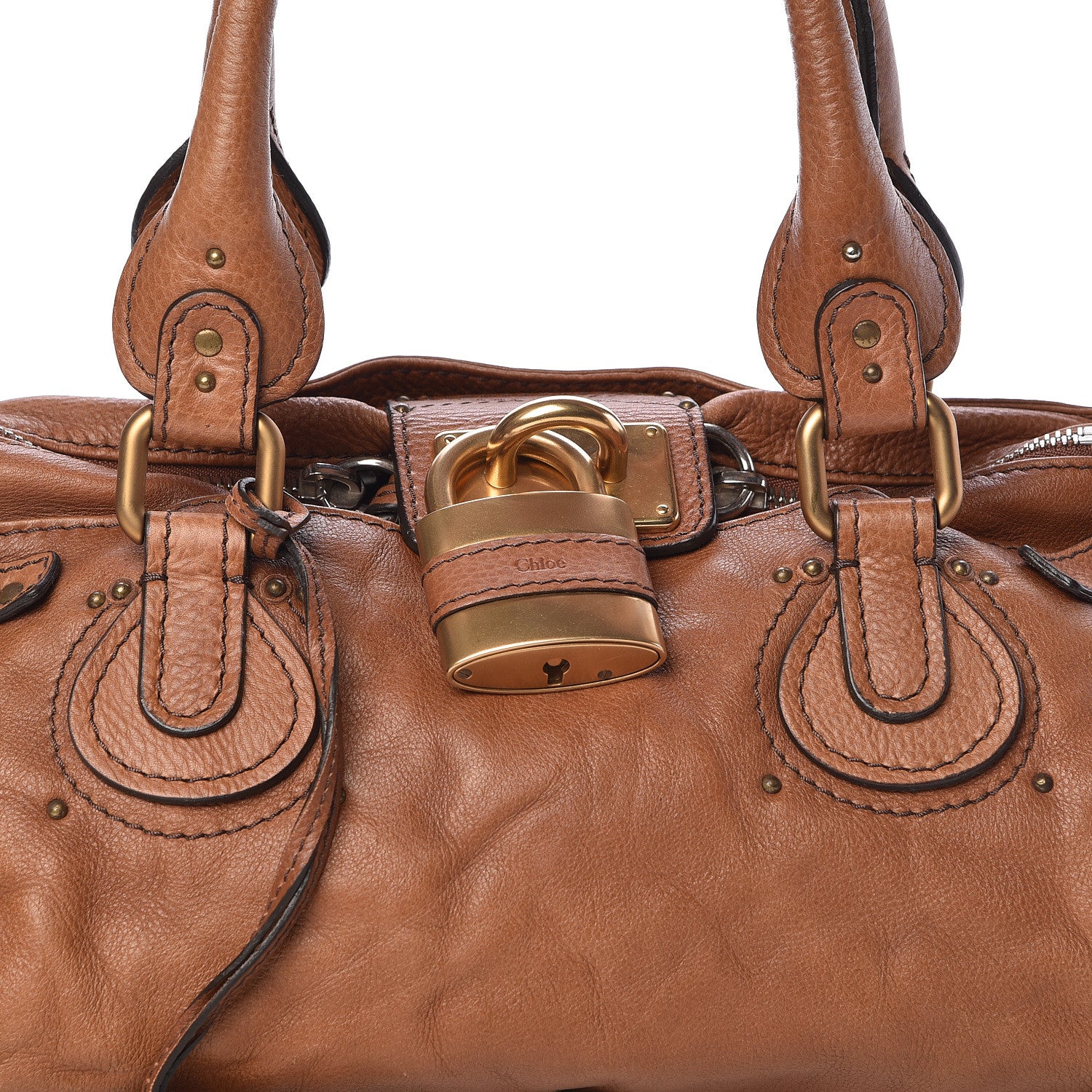 Chloe Calfskin Medium Paddington Satchel Tan 14 of 15