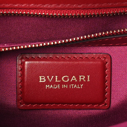 Bulgari Calfskin Large Serpenti Forever Top Handle Red 6 of 8