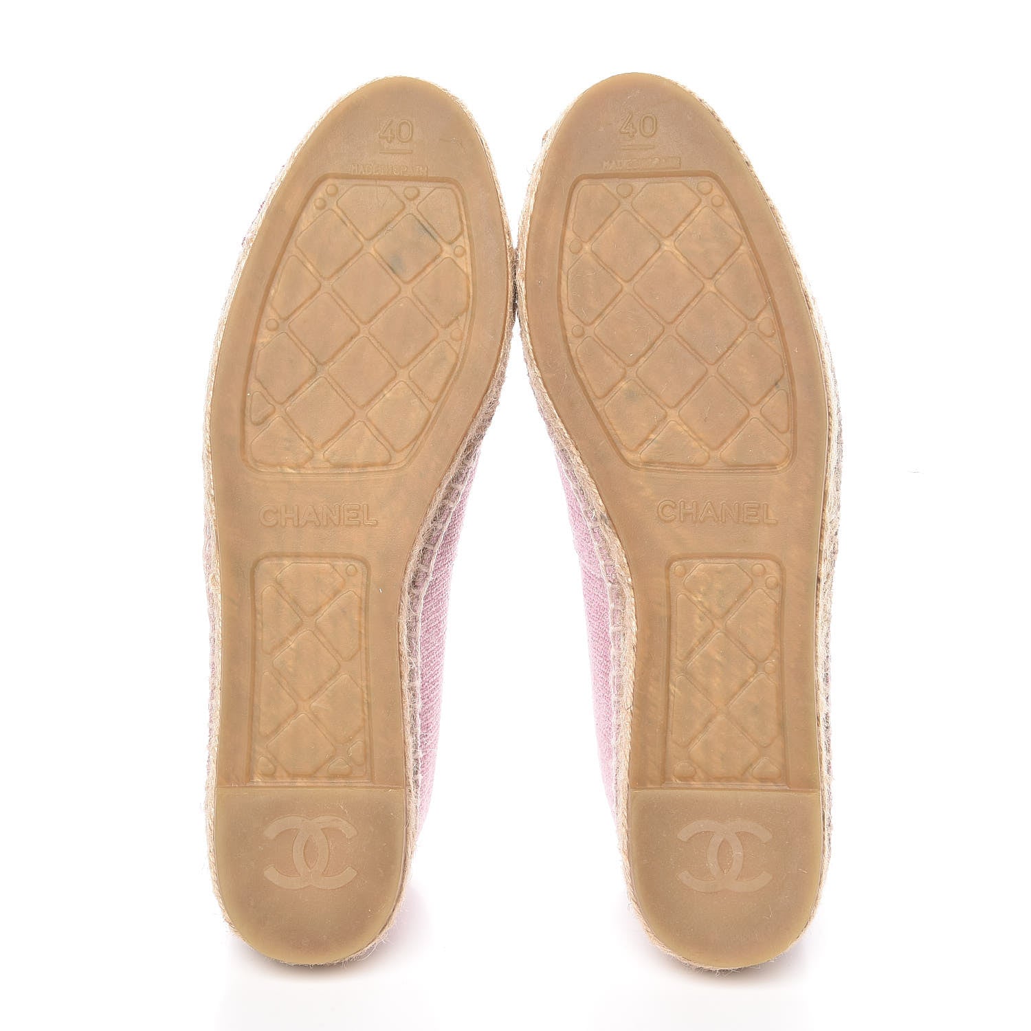 Chanel Toile Sequin CC Espadrilles 40 Pink Dark Pink 5 of 13