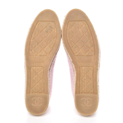 Chanel Toile Sequin CC Espadrilles 40 Pink Dark Pink 5 of 13