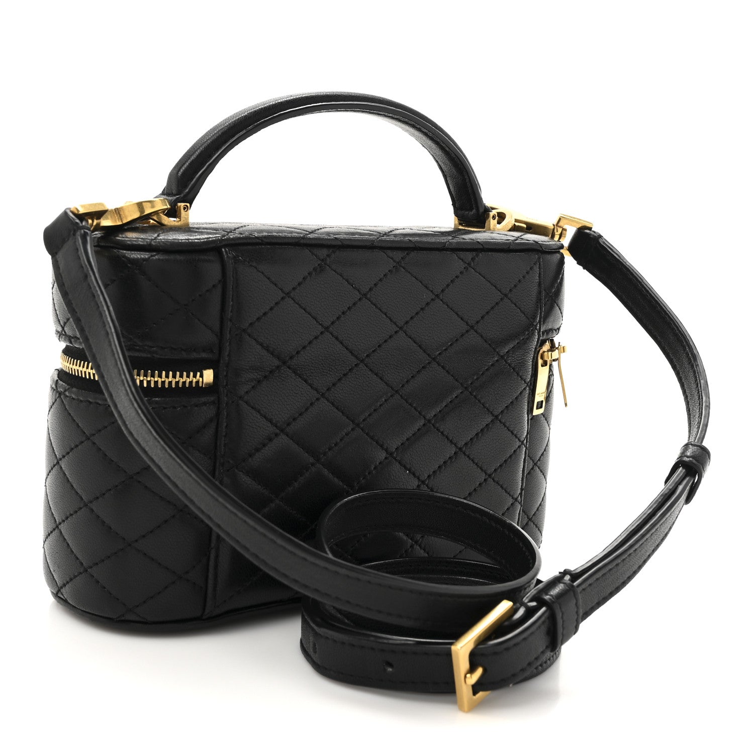 Saint Laurent Lambskin Quilted Mini Gaby Vanity Case Black 3 of 10