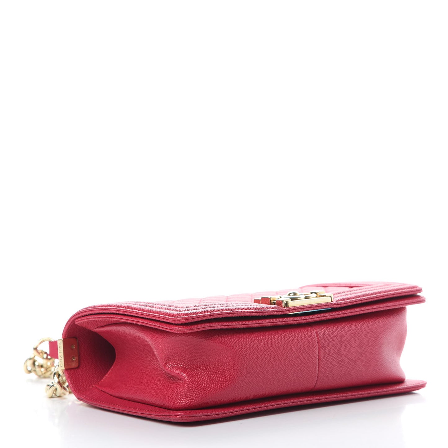 Caviar Quilted Medium Boy Flap Fuchsia
