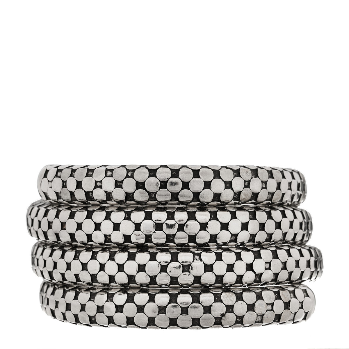John Hardy Sterling Silver Dot Triple Coil Bracelet 1 of 5