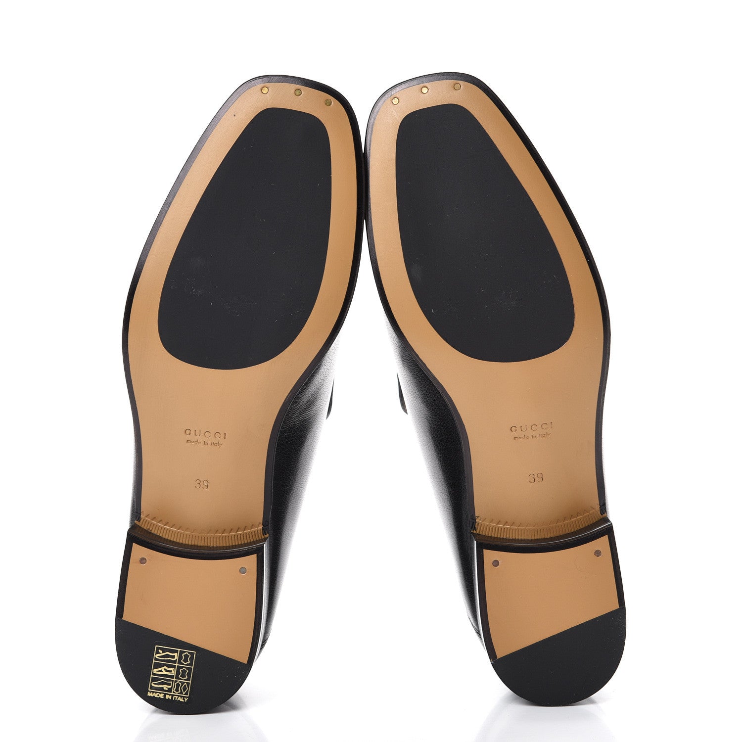 Gucci Goatskin Womens Horsebit Mid-Heel Loafers 39 Black 5 of 7