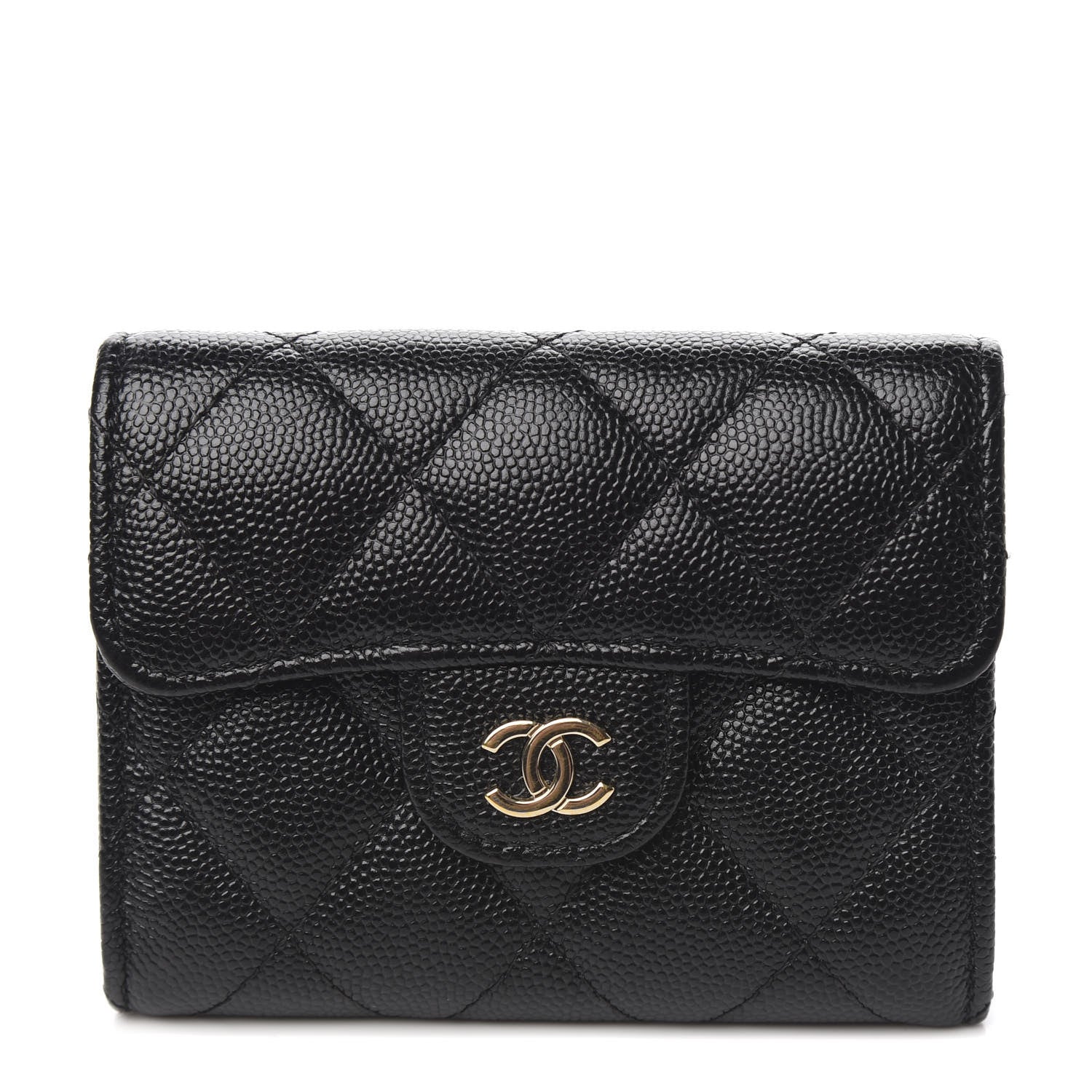 Chanel Caviar Quilted Flap Card Holder Black 1 of 7