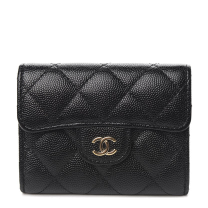 Chanel Caviar Quilted Flap Card Holder Black 1 of 7