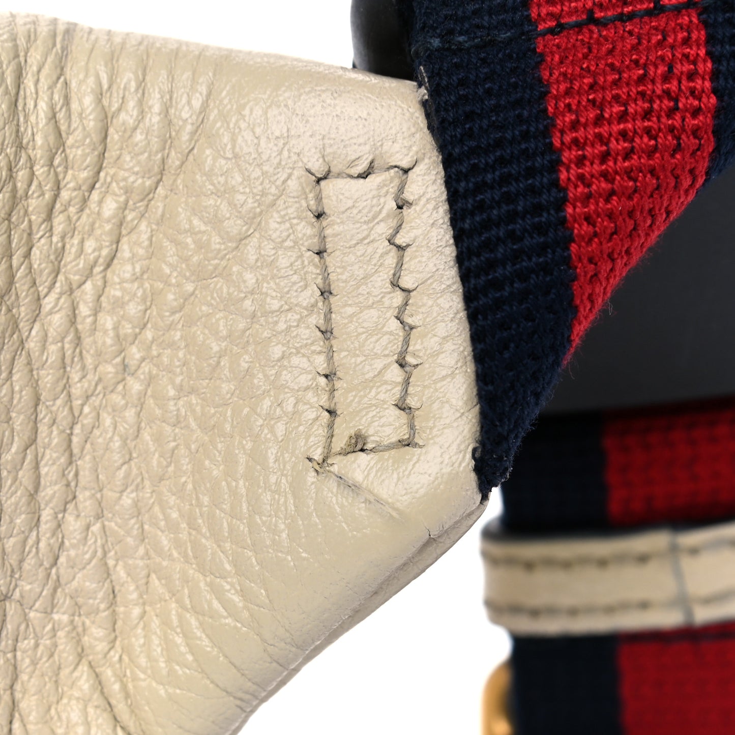 Grained Calfskin Logo Belt Bag White