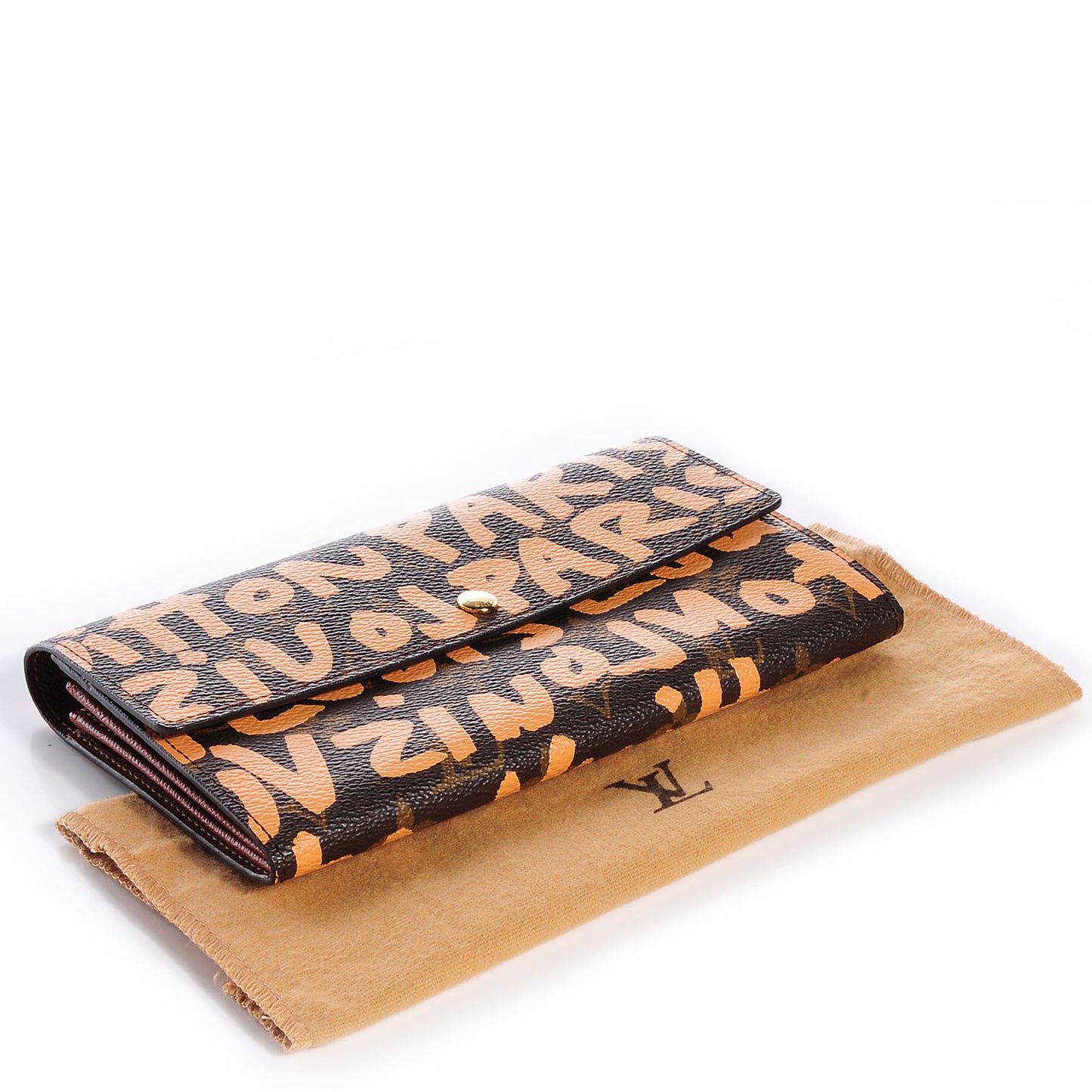 Monogram Graffiti Porte-Monnaie Wallet Peach