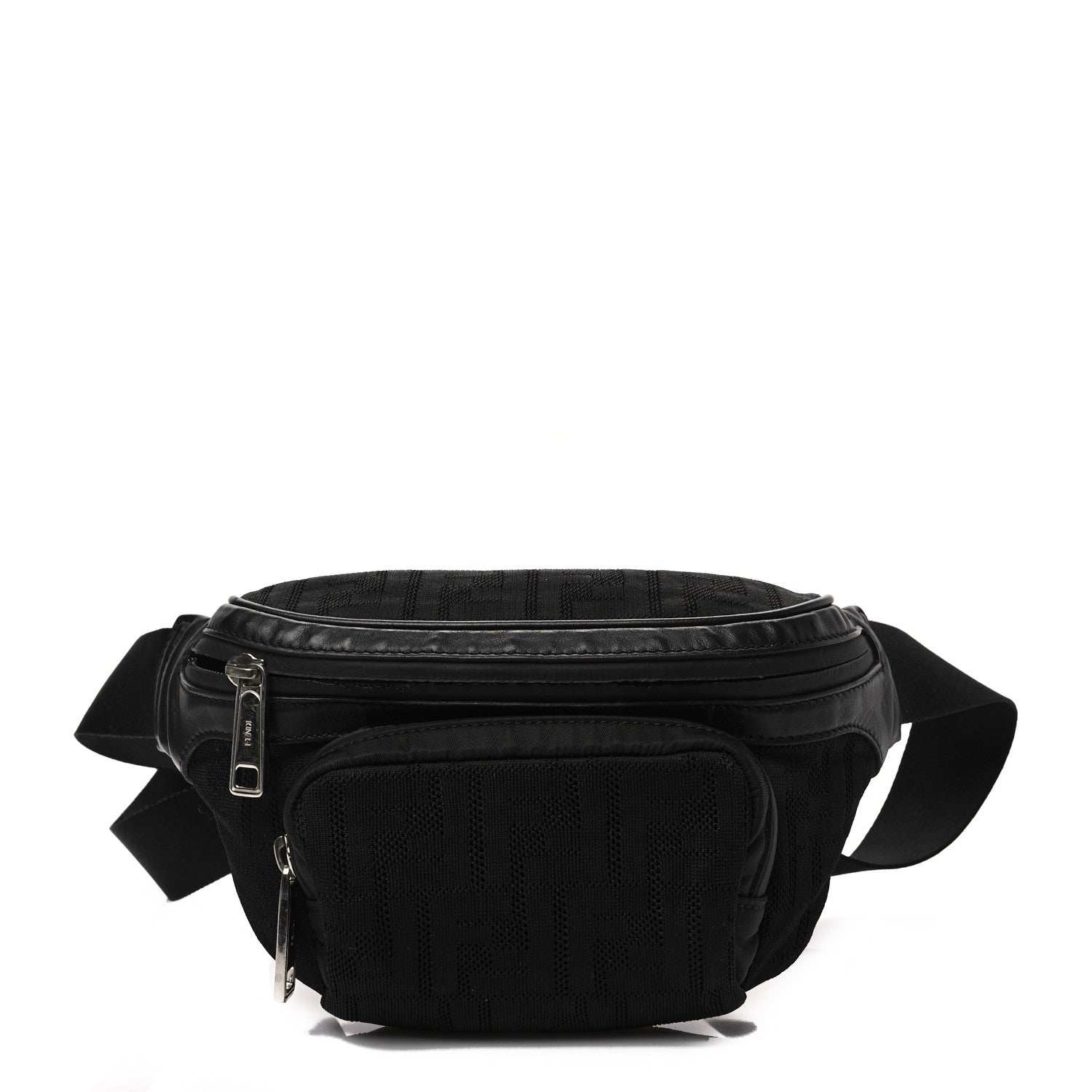Fendi Neoprene Mesh Vitello Grace FF Pocket Belt Bag Black 1 of 7