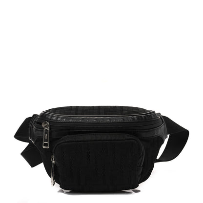 Fendi Neoprene Mesh Vitello Grace FF Pocket Belt Bag Black 1 of 7