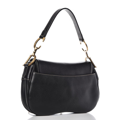 Christian Dior Calfskin Double Saddle Bag Black 3 of 7