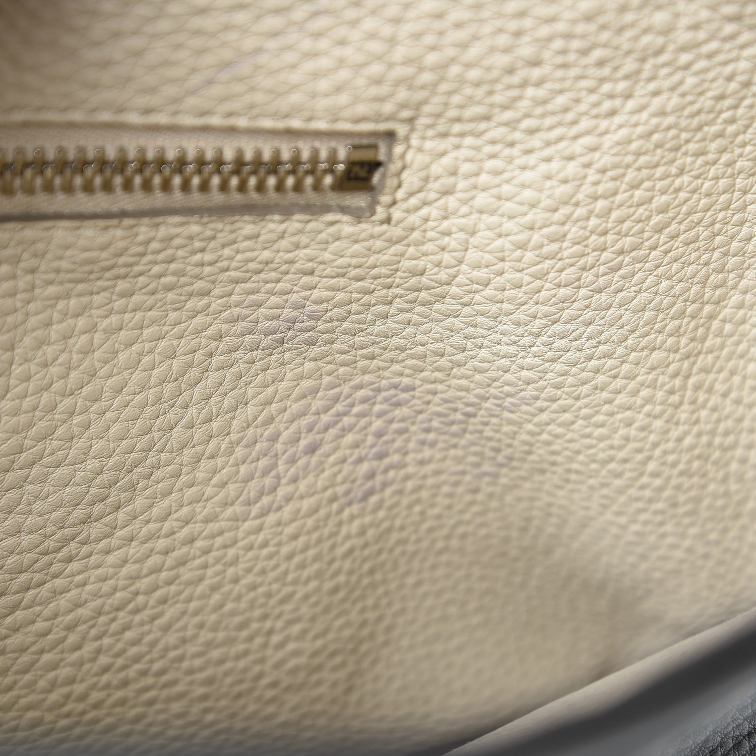 Fendi Cuoio Romano Selleria Bi-Color Large Peekaboo Iconic Satchel Asfalto Latte 11 of 15