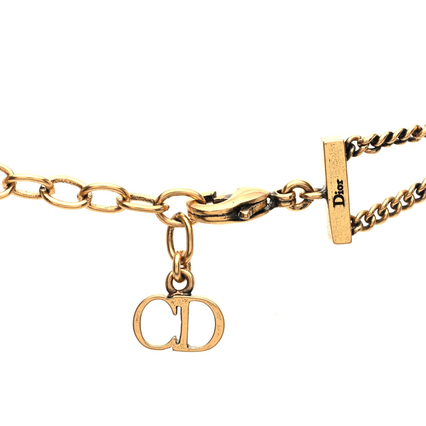 Metal J'Adior Choker Necklace Aged Gold