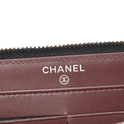 Chanel Caviar Quilted Large Gusset Zip Around Wallet Black 6 of 8