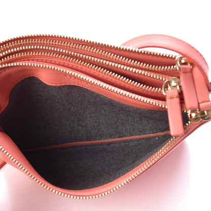 Celine Lambskin Small Trio Crossbody Bag Lipstick 7 of 13