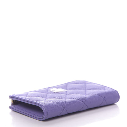 Chanel Caviar Quilted Zipped Key Holder Case Purple 4 of 8