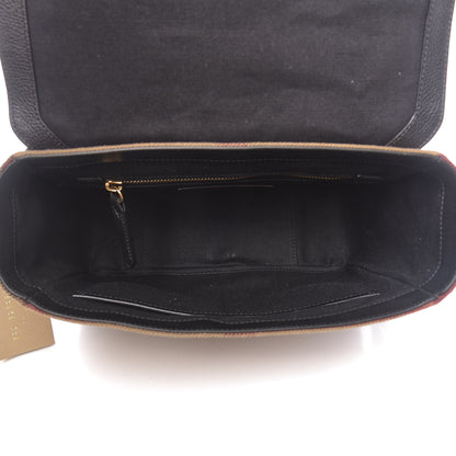 Burberry Canvas Mega Check Large Baildon Messenger Bag Black 5 of 9