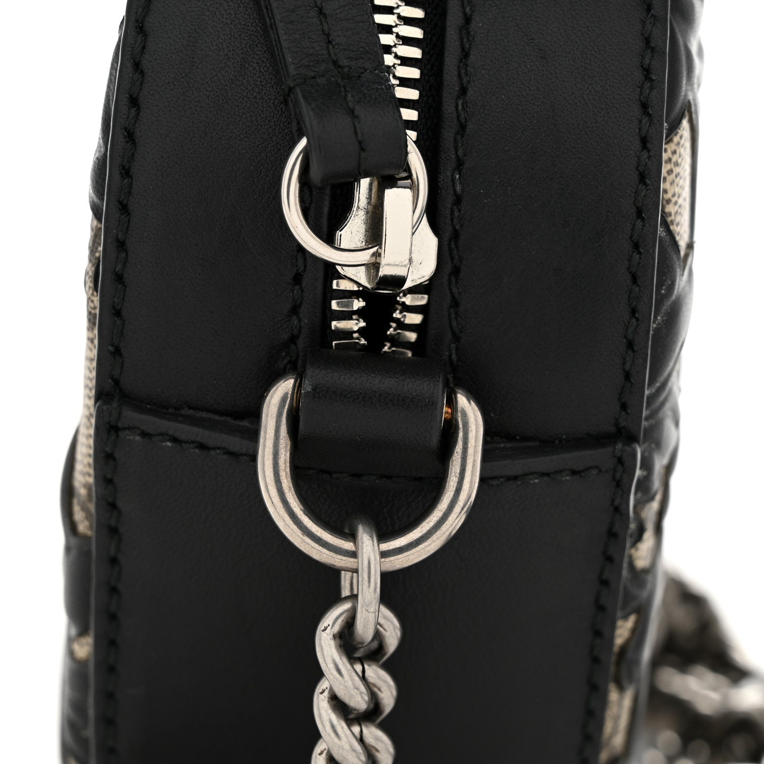 Gucci GG Supreme Monogram Arabesque Mini Chain Shoulder Bag Beige Black 11 of 11