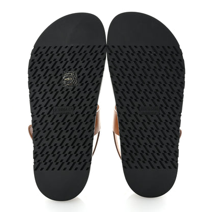 Hermes Calfskin Womens Genius Sandals 37 Naturel 6 of 10