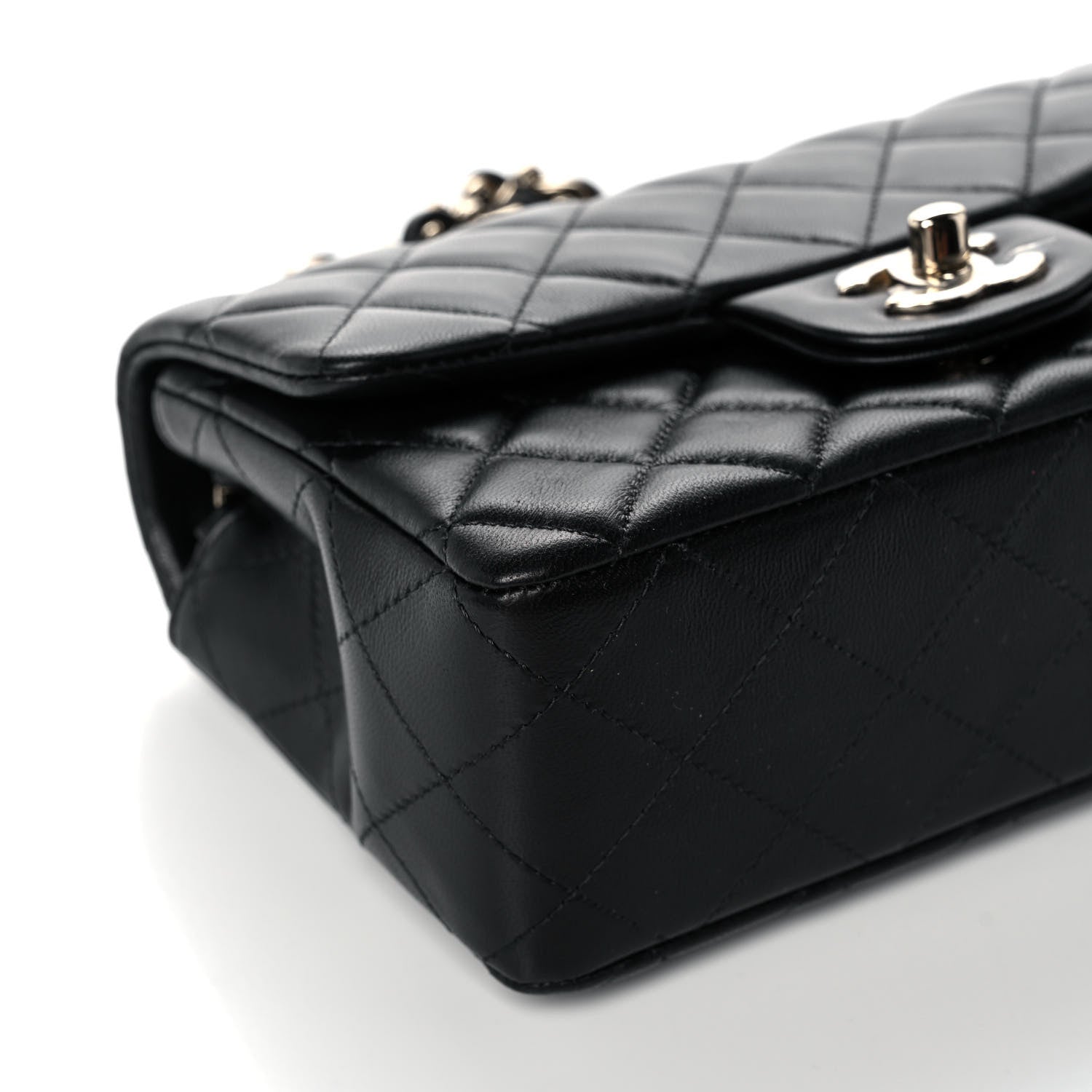 Chanel Lambskin Quilted Mini Rectangular Flap Black 5 of 11