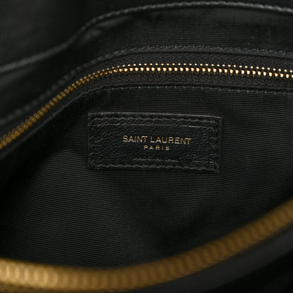 Saint Laurent Calfskin Y Quilted Monogram Medium Loulou Chain Satchel Black 6 of 10