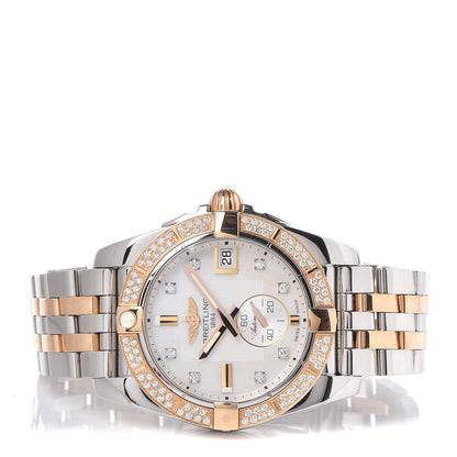 Breitling Stainless Steel 18K Rose Gold Diamond Mother of Pearl 36mm Galactic Automatic Watch C37330 6 of 14