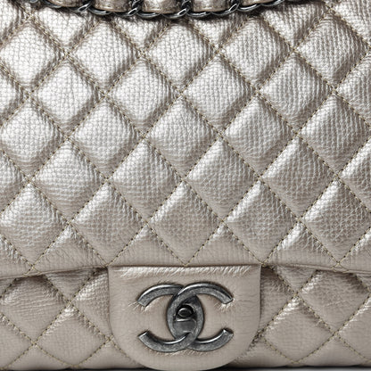 Chanel Metallic Calfskin Quilted XXL Travel Flap Bag Gold 8 of 10