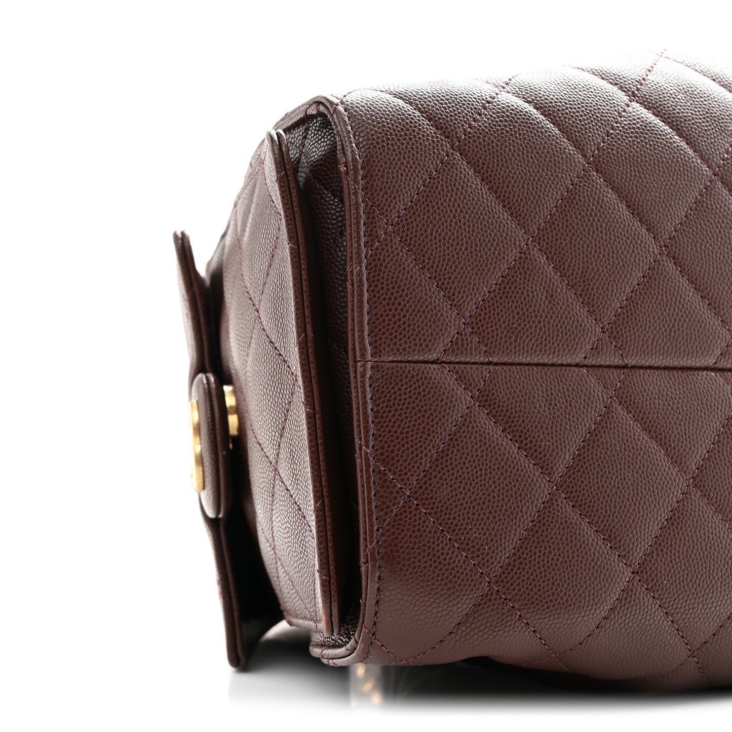 Caviar Quilted Small Chanel 25 Handbag Burgundy