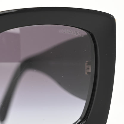 Chanel Acetate Rectangle Sunglasses 5435-A Black 7 of 7