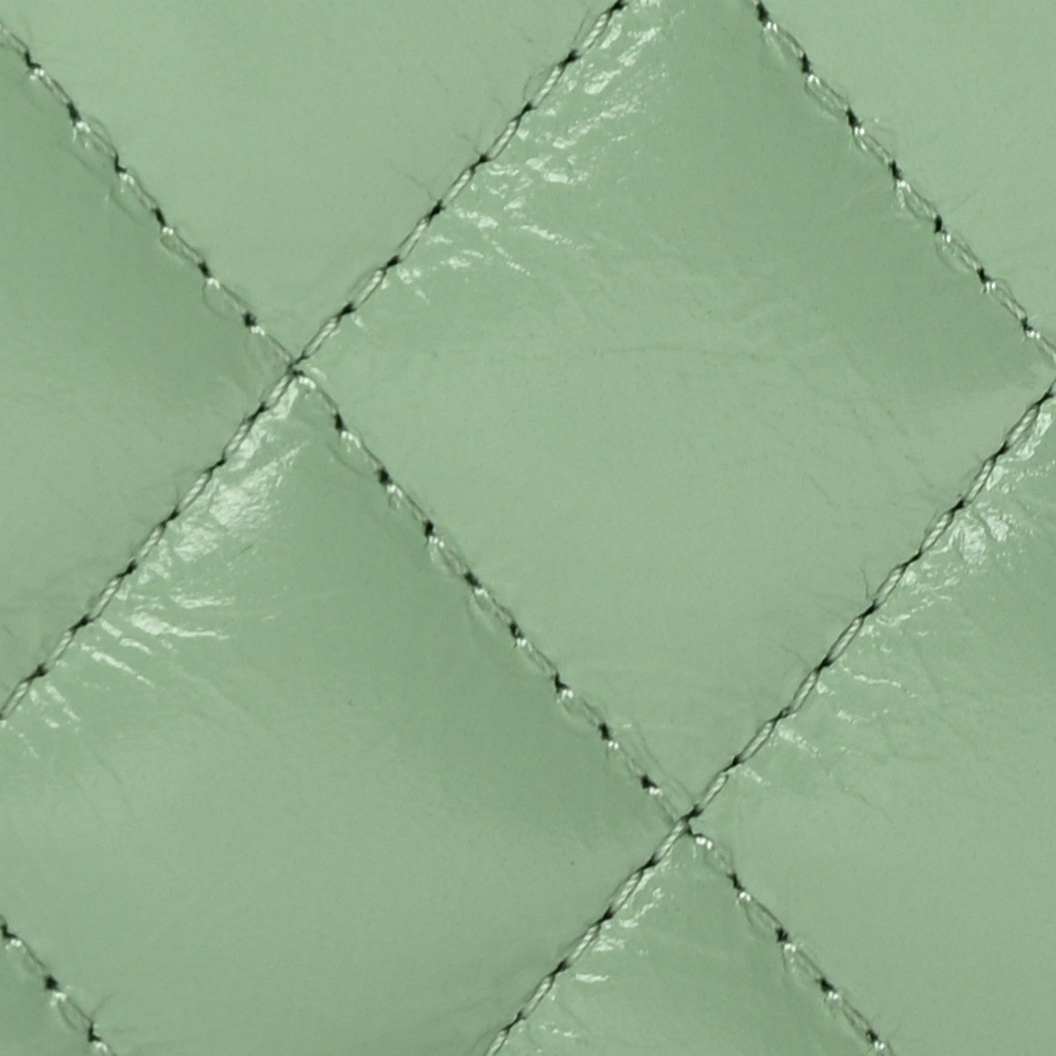 Chanel Shiny Aged Calfskin Quilted Nano Kelly Shopper Light Green 8 of 11