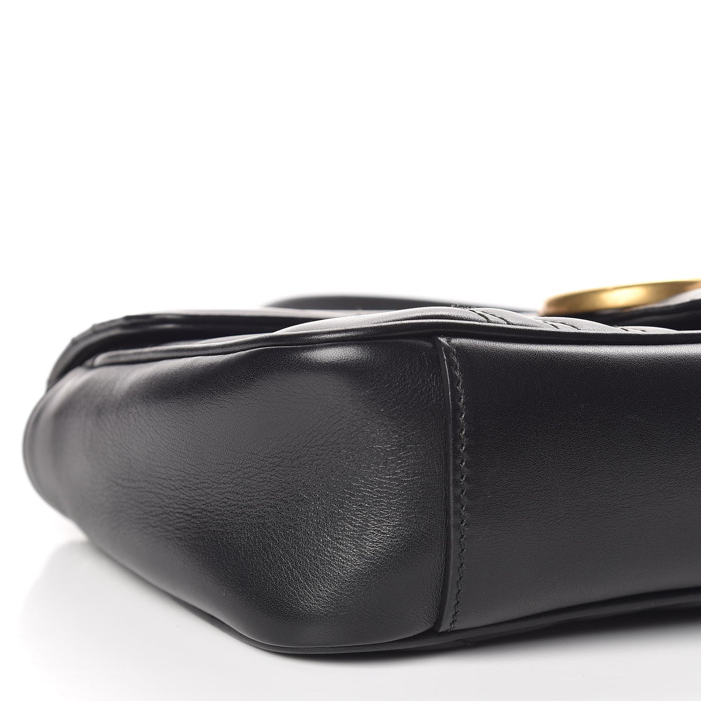Calfskin Matelasse Small GG Marmont Shoulder Bag Black
