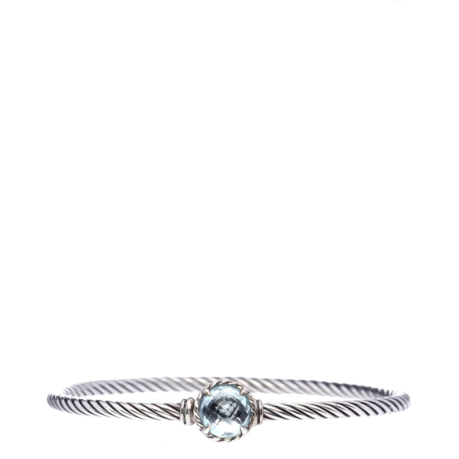 David Yurman Sterling Silver Blue Topaz 3mm Chatelaine Bracelet 1 of 6