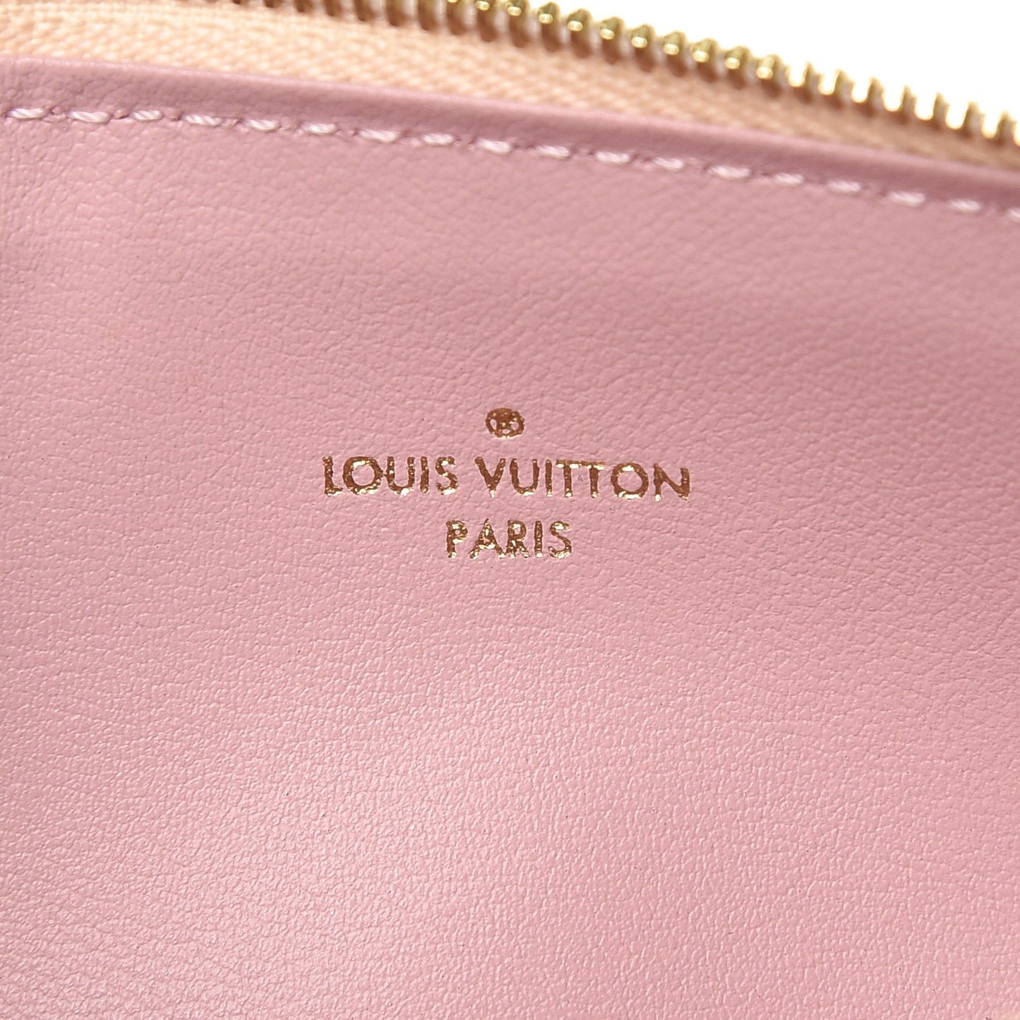 Damier Azur Felicie Chain Wallet Zippered Insert Rose Ballerine