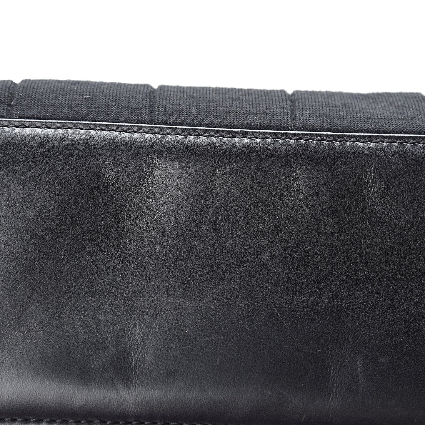 Jersey Quilted Chocolate Bar Shoulder Bag Black